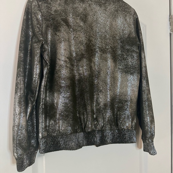 Zara Woman Shimmering Metallic Bomber Jacket, Size XS, Brand New - Picture 6 of 7